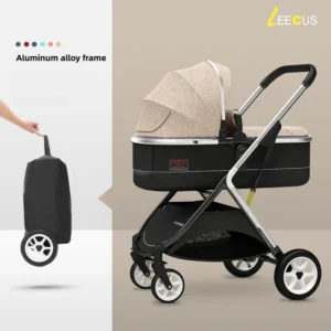 2025 New High-view Baby Stroller Can Sit or Lie Down, Simple,Lightweight, Foldable,Two-way Shock-absorbing Newborn Baby Stroller