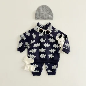 New Autumn Baby Clothes Sets Boys Girls Sweatshirts Long Sleeve Pullover + Sweatpants Suit Kids Outfit 2Pcs Children Clothes