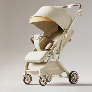 Lightweight Baby Stroller Reversible Handle Can Sit or Lie Down One-Click Folding Shock Absorption High-View Newborn Stroller