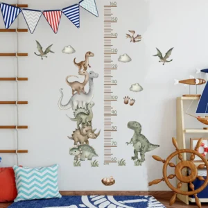 Cartoon Dinosaur Height Stickers Baby Daycare Children's Room Art Stickers Home Decoration