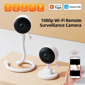 DANMINI 1080P Tuya Smart Baby Monitor Camera Indoor IP Camera Two Way Camera Infrared Night Vision Temperature Detection