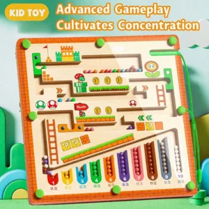 New Kid Magnetic Maze Ball Focus Logic Training Game Toddlers 3-4 Year Old Early Educational Learning Children Gifts Puzzle Toys