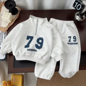 Baby Boys Clothing Set Spring Autumn Long Sleeve Letter Sweatshirt Pants 2Pcs For 1-5 Years Kids Casual Tracksuit Infant Outfits