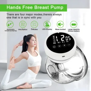 Pink/Green/White Wearable Breast Pump Electric Fully Automatic Integrated Hands-free Breast Collector Breastfeeding