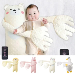 Baby Patting Pillow Baby Patting Sleeping Pillow Back Patter for Sleep Remote Control Animal Shape Nursery Decor Startle