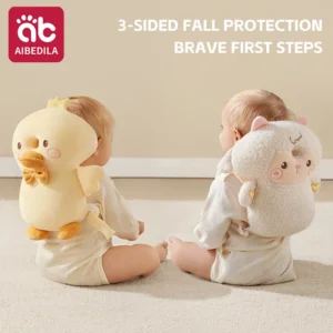 AIBEDILA Triple-sided Fall Baby Head Protector Pillow Cute Animals Anti-Fall Pillow for Crawling Walking Toddler Back Safety Pad