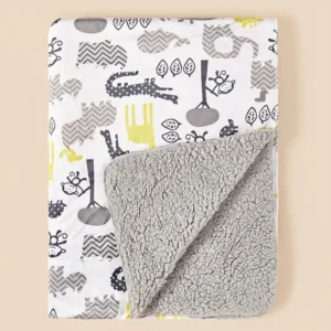 Ultra Soft Micro Plush Warm Reversible Cute Warm Baby Blanket Cute Warm Baby Blanket Fluffy Infant or Newborn Receiving Blanke