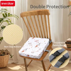 Baby Dining Chair Booster Cushion Removable Kids Highchair Seat Pad Star Chair Heightening Cushion Child Chair Waterproof Seat