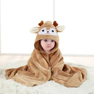 Infant Swaddle Blanket Wrap Baby Bath Towel Kids Bathrobe Fleece Blanket Warm Sleeping Swaddle Wrap for New Born Boys Girls