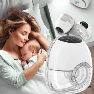 AiQUE Wearable Breast Pump 180ML Hands Free Electric Portable Breast Pump BPA-free with LED Display 4 Modes & 12 Levels