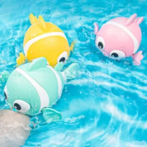 Hot sellingBaby Bath Toys Cute Swimming Fish Cartoon Animal Floating Wind Up Toys Water Game Classic Clockwork Toys For Toddlers